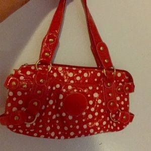 Red/White polka dot purse